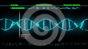 Illustration of medical human DNA digital screen