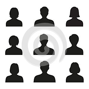 Illustration Men and women avatar profile picture set