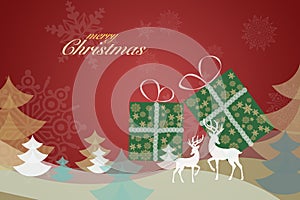 Illustration of Merry Christmas & Happy New Year background