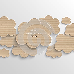 Illustration messages in the form of clouds.