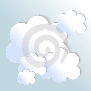 Illustration messages in the form of clouds.