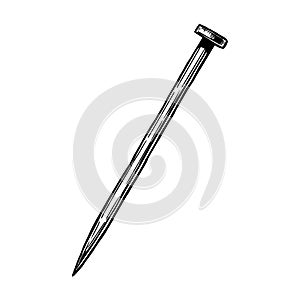 Illustration of metal nail