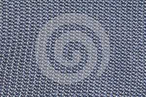 Illustration of metallic silver from whole rings on a white background