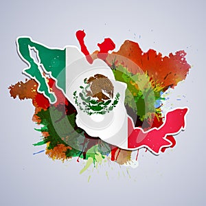 Illustration of Mexico Independence Day Background