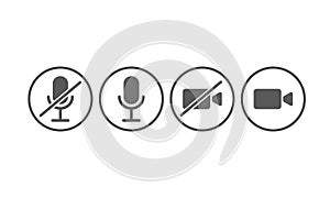 illustration of mic and video icon