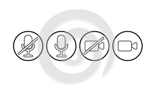 illustration of mic and video icon