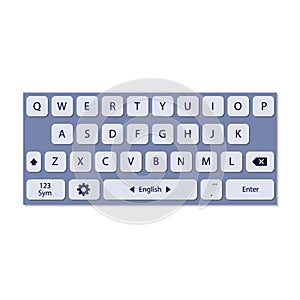 The illustration of mobile keyboard