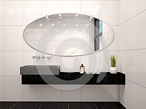 Illustration of modern bathroom