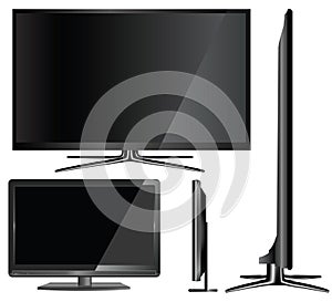 Illustration of Modern TV on White Background