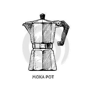 Illustration of moka pot photo