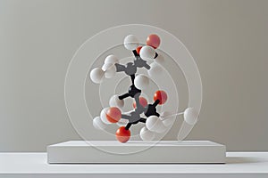 illustration of molecule model Abstract molecule model. Scientific research in molecular chemistry Molecule background