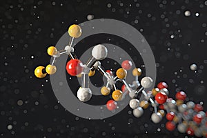 illustration of molecule model Abstract molecule model. Scientific research in molecular chemistry Molecule background