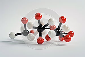 illustration of molecule model Abstract molecule model. Scientific research in molecular chemistry Molecule background