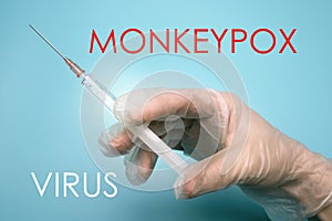 Illustration of monkeypox vaccine. Infectious disease caused by the monkey pox virus. Multi-country outbreak, the new