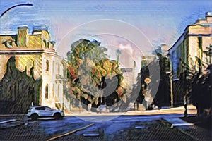 Illustration of Montreal Pine Avenue photo