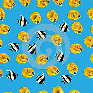 Illustration of Moorish Idol fish