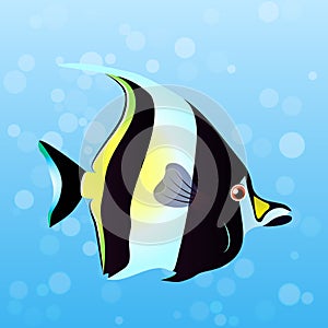 Illustration of Moorish Idol fish