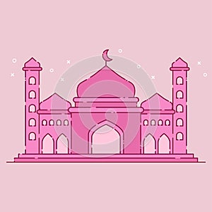 Illustration mosque line art (2)