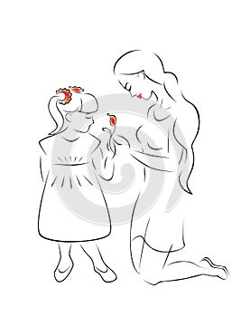 Illustration of motherhood