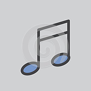 Illustration of music icon isolated