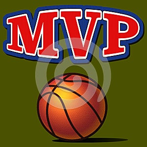 Illustration. MVP award for a basketball player