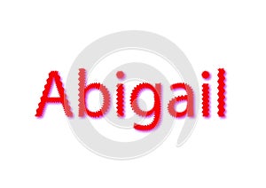 Illustration, name abigail isolated in a white background photo