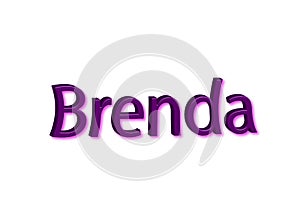 Illustration, name brenda isolated in a white background photo