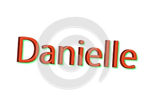Illustration, name danielle isolated in a white background photo