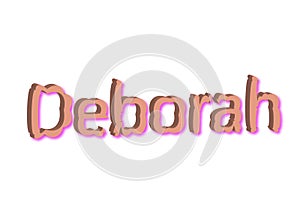Illustration, name deborah isolated in a white background