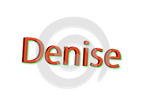 Illustration, name denise isolated in a white background