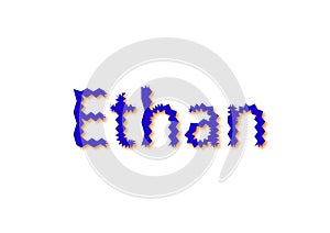 Illustration, name ethan isolated in a white background photo