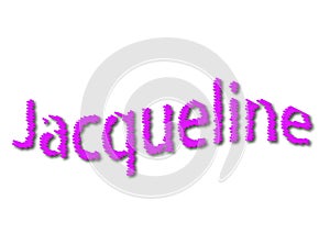 Illustration, name jacqueline isolated in a white background