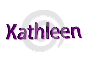 Illustration, name kathleen isolated in a white background