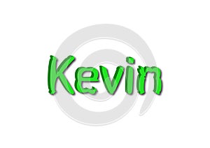 Illustration, name kevin isolated in a white background