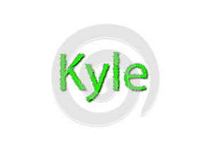 Illustration, name kyle isolated in a white background
