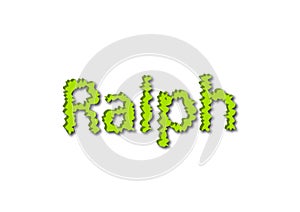 Illustration, name ralph isolated in a white background