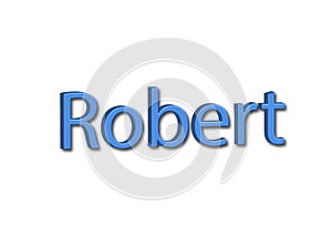 Illustration, name robert isolated in a white background