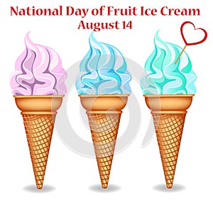 Illustration National Day  Fruit Ice Cream