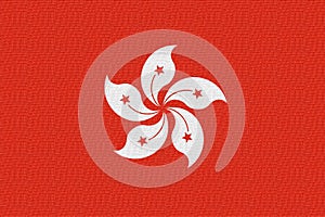 Illustration of the national flag of Hong Kong