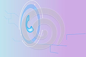 Illustration of network system in modern technology smart gadget device. Illustrated picture icon symbol of schemed