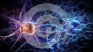 illustration of neuron cell, brain cell, neurons, nervous system