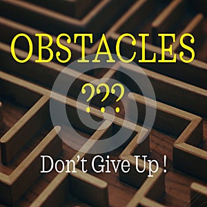 Illustration of obstacles. Background with winding and obstructed paths. photo