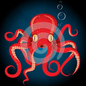 Illustration octopus vector animal underwater