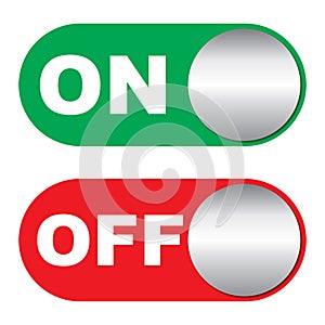 On and off buttons