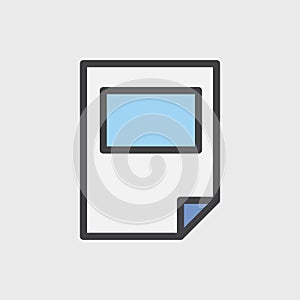 Illustration of paper document icon