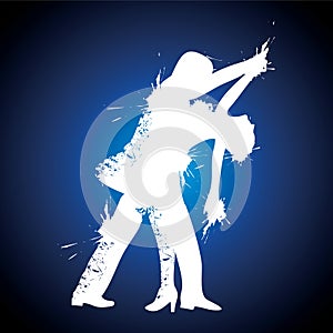 Illustration ofsalsa/couple dancer