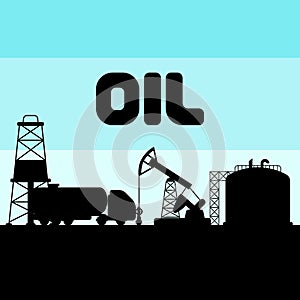 Illustration of oil production.