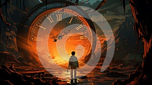 illustration, old hand pocket watch, time running out, Lost time, --ar 16:9 --stylize 750 --v 5.2, AI generate