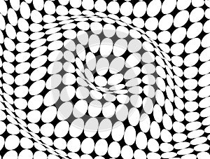 An illustration of optical illusion Warped Dot Pattern
