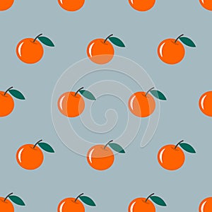 Illustration of orange fruit on grey background vector